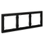 Рамка пластиковая VOLTUM S70 на 3 поста, (черный матовый), изображение 2