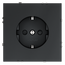 Розетка встраиваемая VOLTUM S70 с заземлением и защитными шторками, 16А, (графит)