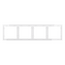Рамка пластиковая VOLTUM S70 на 4 поста, (белый глянцевый)