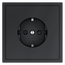 Розетка встраиваемая VOLTUM S70 с заземлением и защитными шторками, 16А, (графит), изображение 8