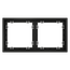Рамка пластиковая VOLTUM S70 на 2 поста, (черный матовый), изображение 5