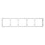 Рамка пластиковая VOLTUM S70 на 5 постов, (белый матовый), изображение 5