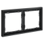 Рамка пластиковая VOLTUM S70 на 2 поста, (графит), изображение 2