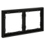 Рамка пластиковая VOLTUM S70 на 2 поста, (черный матовый), изображение 2