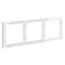 Рамка пластиковая VOLTUM S70 на 3 поста, (белый глянцевый), изображение 2