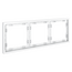 Рамка пластиковая VOLTUM S70 на 3 поста, (белый матовый), изображение 2
