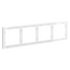 Рамка пластиковая VOLTUM S70 на 4 поста, (белый глянцевый), изображение 2